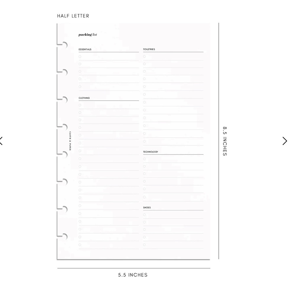 Cloth & Paper Inserts